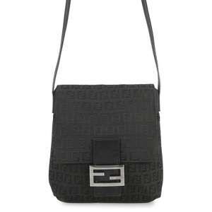 FENDI Black Canvas Shoulder Bag